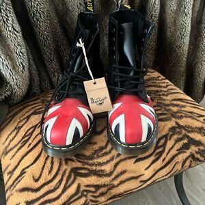 Doc Martens Red and White Union Jack Boots